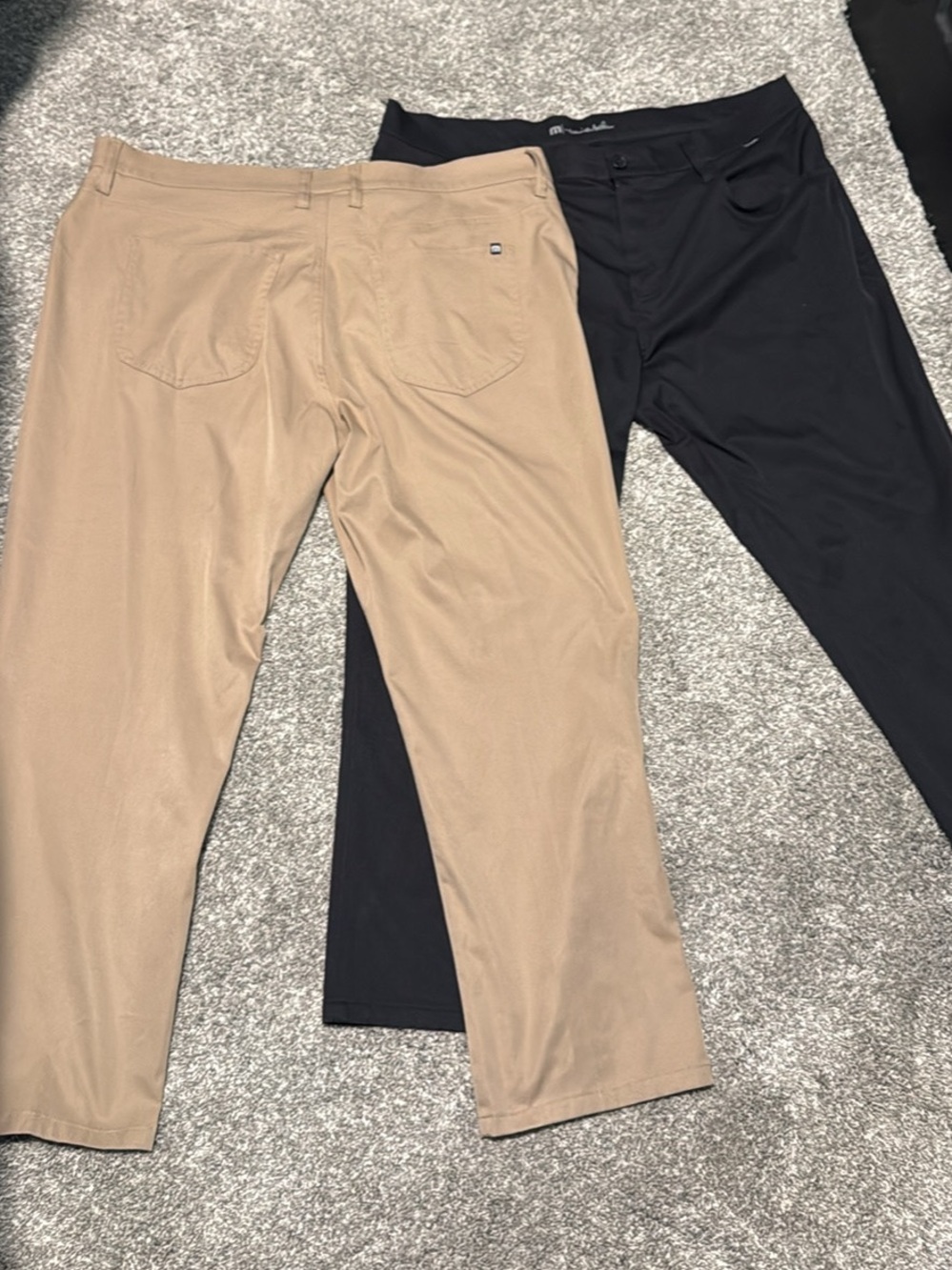 Travis Mathew Men's Black and Tan Stretch 5 Pocket Pants 38/26